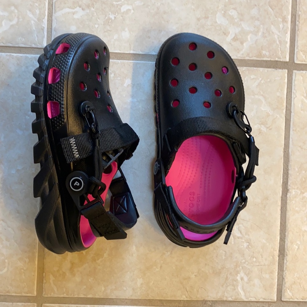 Post Malone Crocs - black and pink- NEW